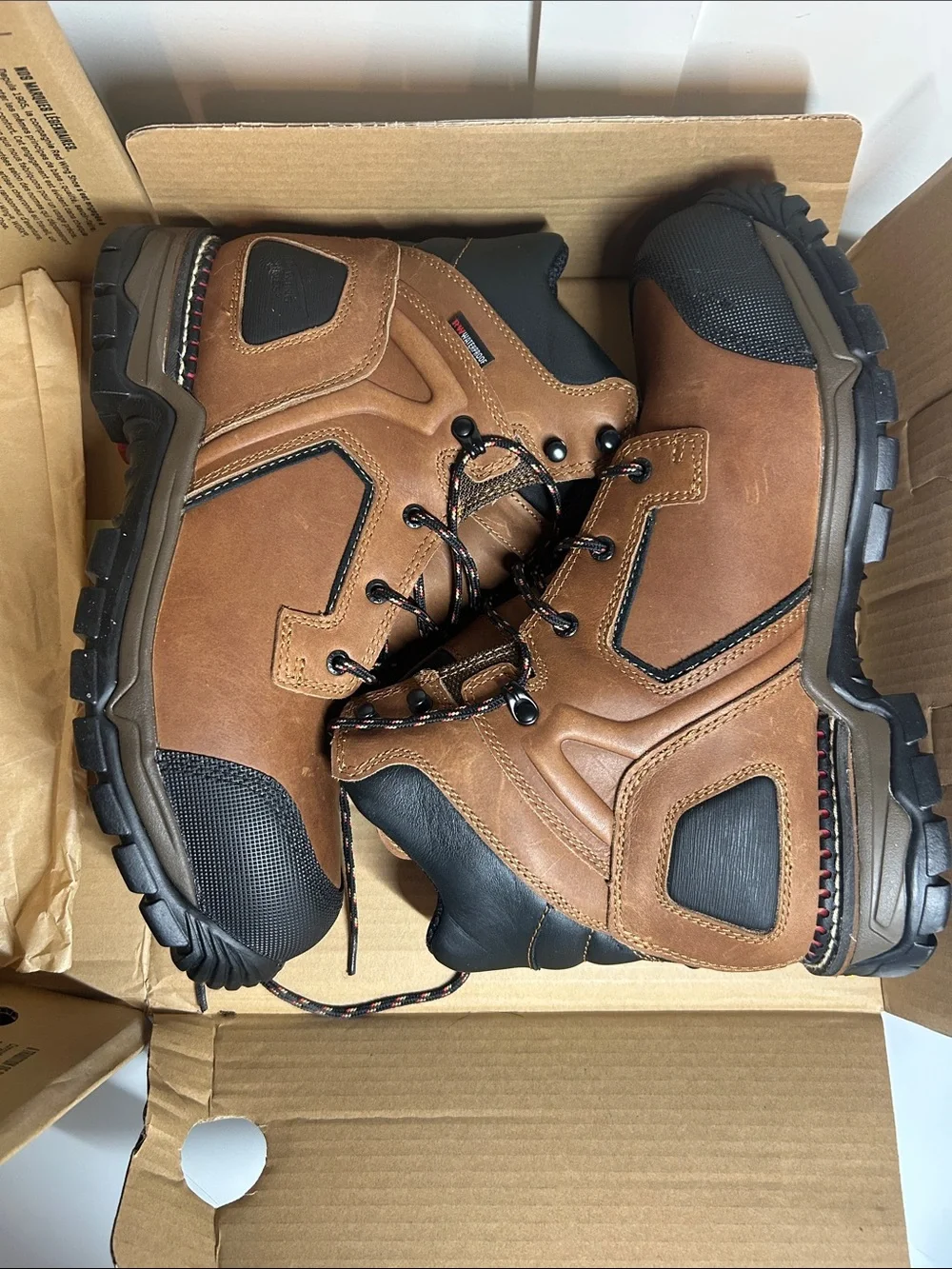 NIB Red Wing 2401 Waterproof Aluminum Toe Boots 11.5 E2 + Insoles Socks Oil